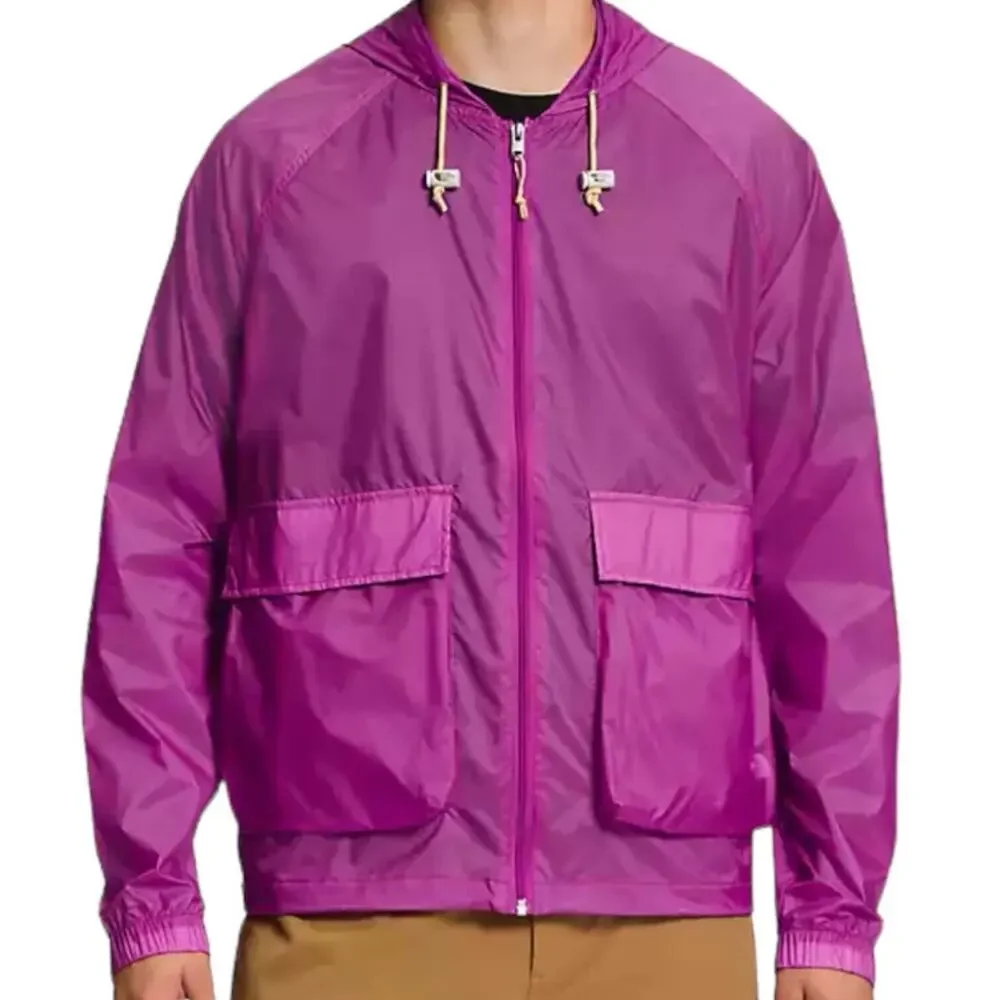 The North Face Men's Translucent Full Zip Wind Hoodie(Purple Cactus Flower) Sz L